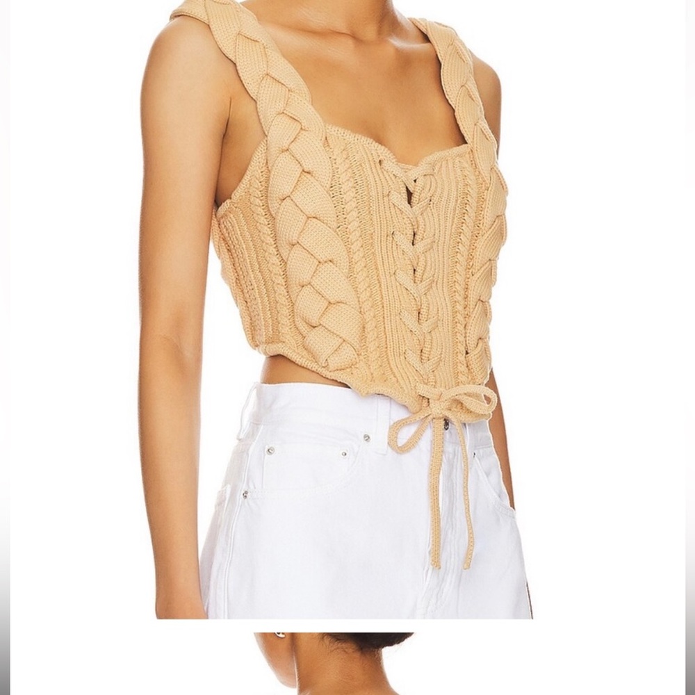 Revolve LPA Taylie cable corset top ca